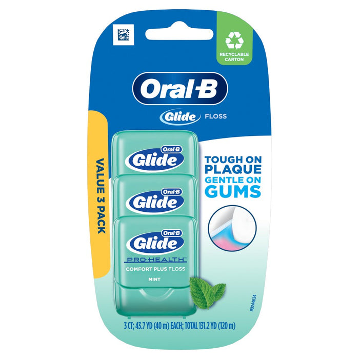 Oral-B Pro-Health Comfort Plus Dental Floss Mint - 3pk/40m