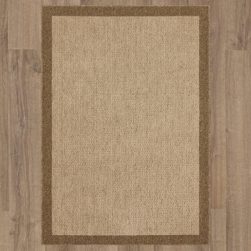 2'6"x3'10" Madison Border Washable Accent Rug Tan - Threshold (LOCAL PICKUP ONLY)