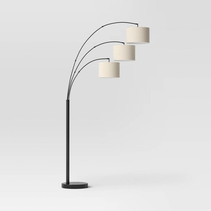 Avenal 3-Head Shaded Arc Floor Lamp Black - Threshold (LOCAL PICKUP ONLY)