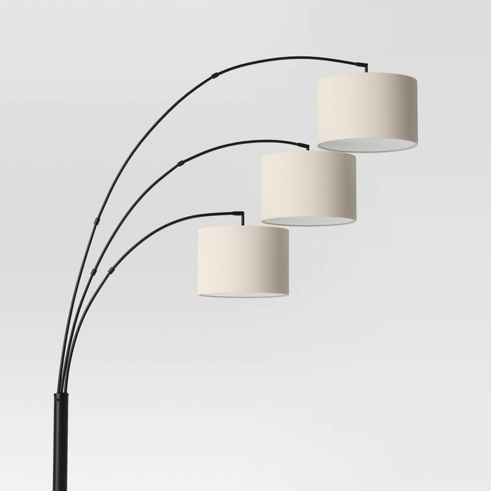 Avenal 3-Head Shaded Arc Floor Lamp Black - Threshold (LOCAL PICKUP ONLY)