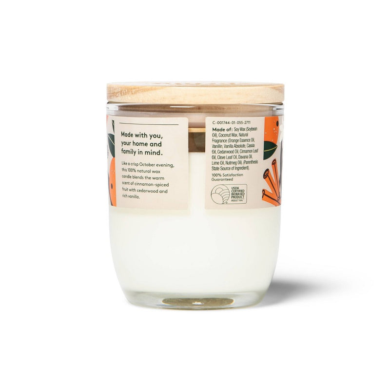 Fall & Winter Candle - Vanilla & Mulled Citrus - 5.5oz - Everspring