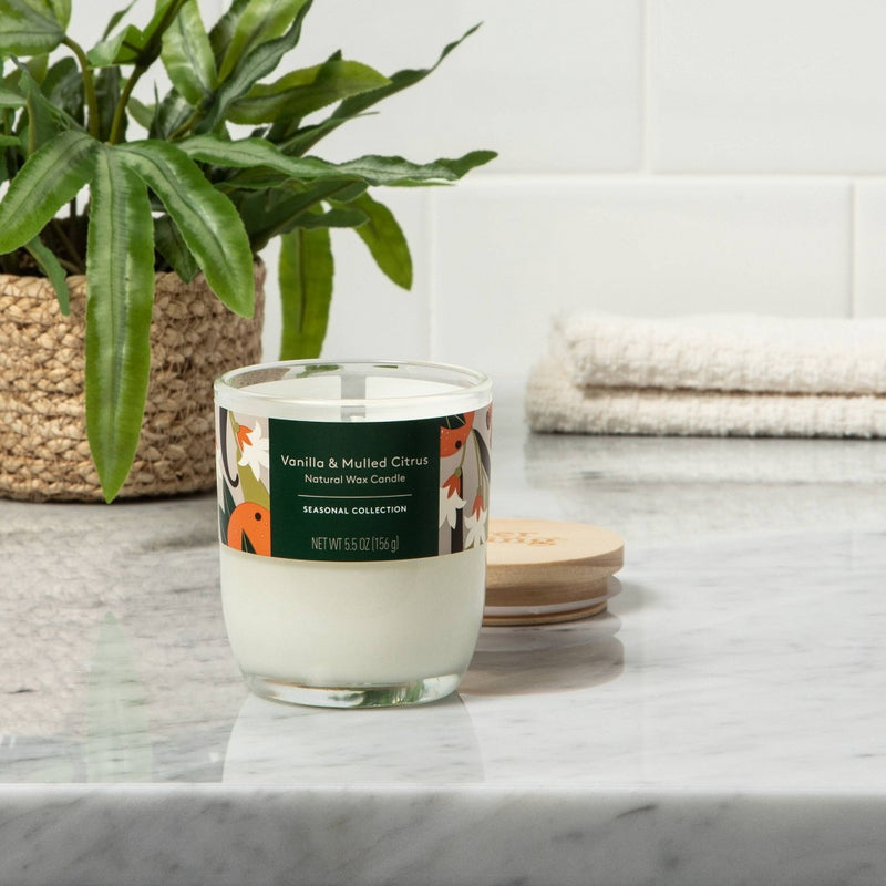 Fall & Winter Candle - Vanilla & Mulled Citrus - 5.5oz - Everspring