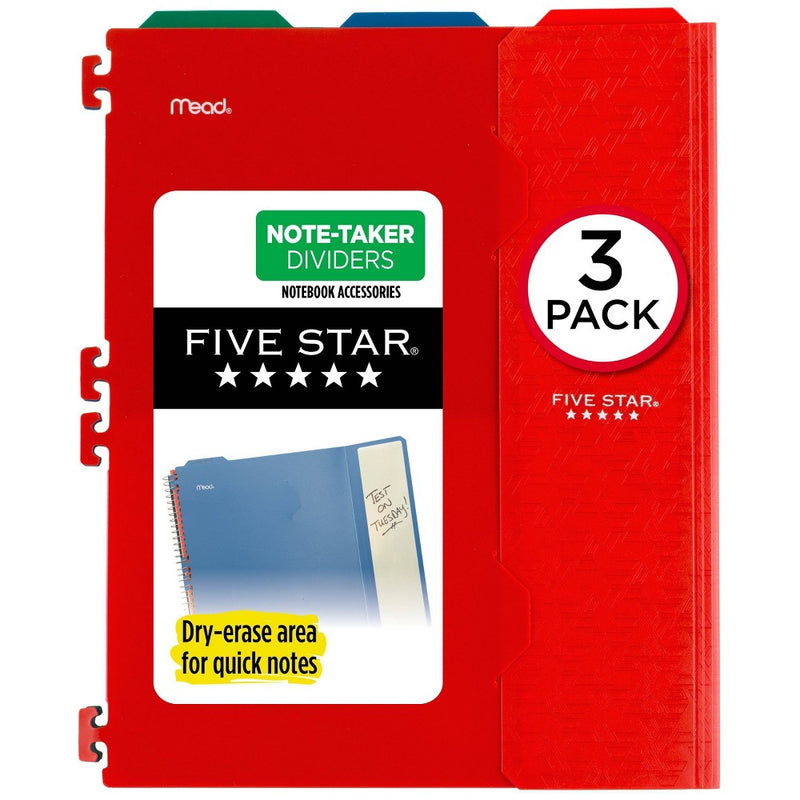Five Star 3pk Note-Taker Dividers