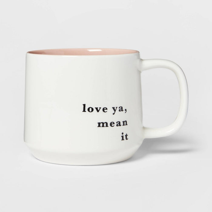 16oz Stoneware Love Ya Mean It Color Splash Mug - Threshold
