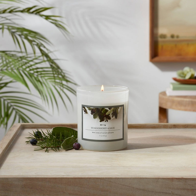 11oz 1-Wick Glass Jar Candle Wonder Berry & Sage White - Threshold