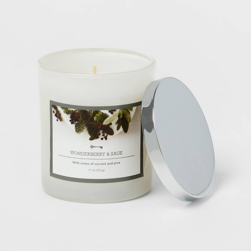 11oz 1-Wick Glass Jar Candle Wonder Berry & Sage White - Threshold