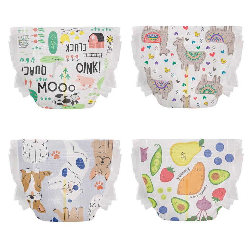 The Honest Company Clean Conscious Disposable Diapers Four Print Pack - Size 5 - 84ct
