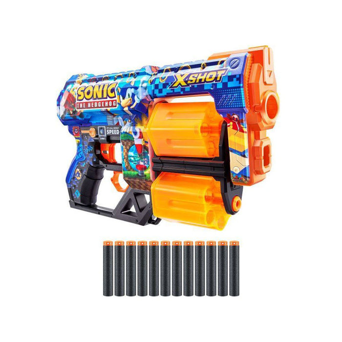 X-Shot SKINS Dread Dart Blaster - Sonic the Hedgehog by ZURU