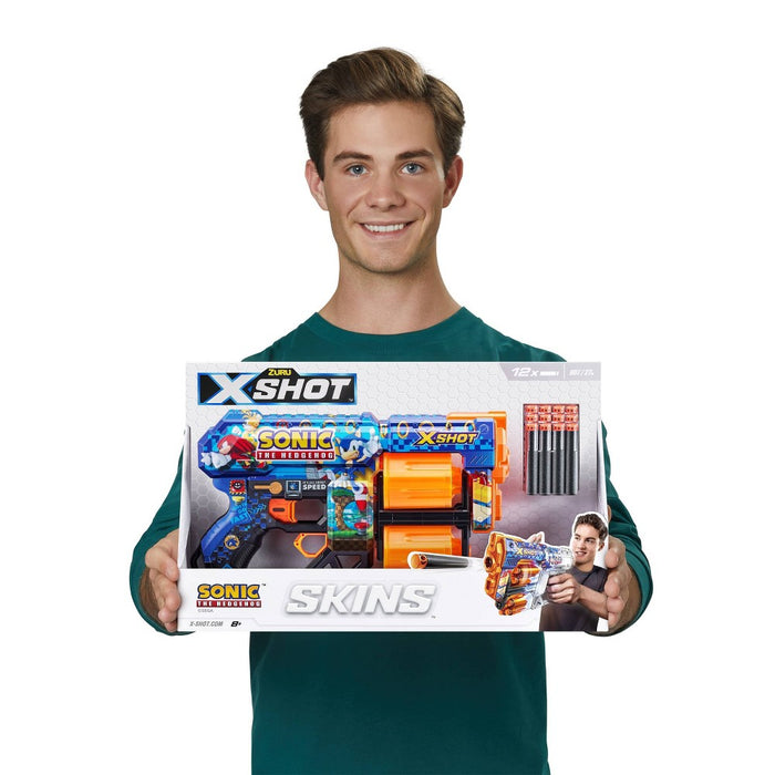 X-Shot SKINS Dread Dart Blaster - Sonic the Hedgehog by ZURU