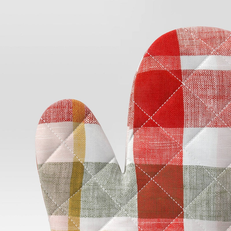 Plaid Oven Mitt and Potholder Set - Threshold