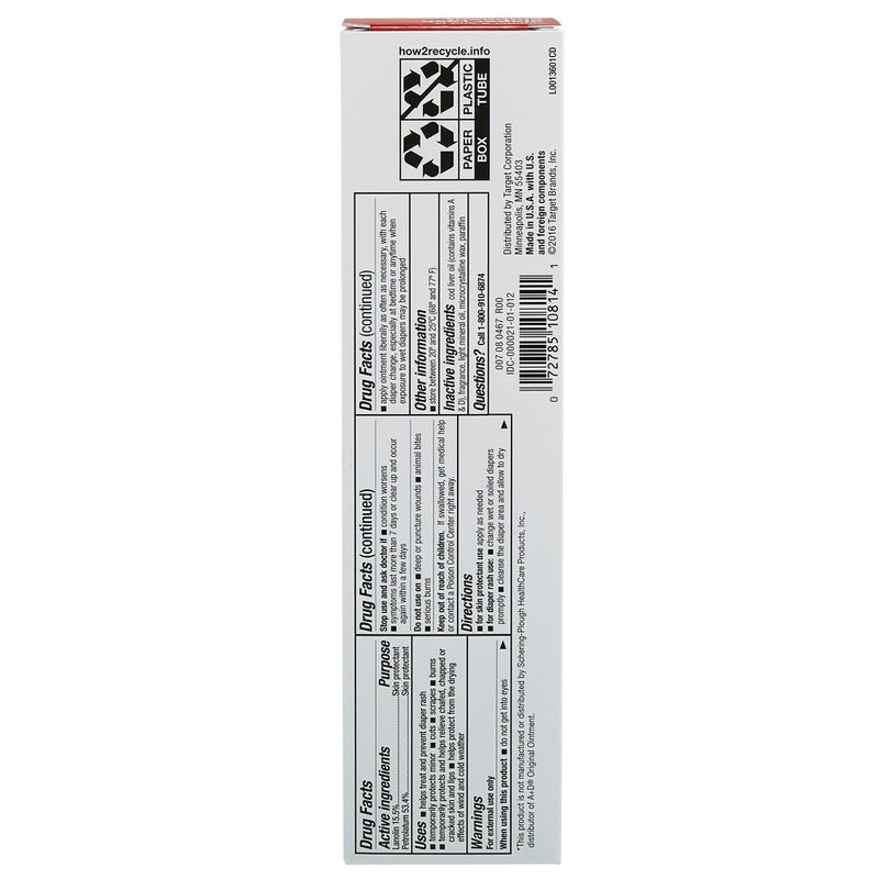 Diaper Rash Ointment, Vitamin A & D - 4oz - up & up
