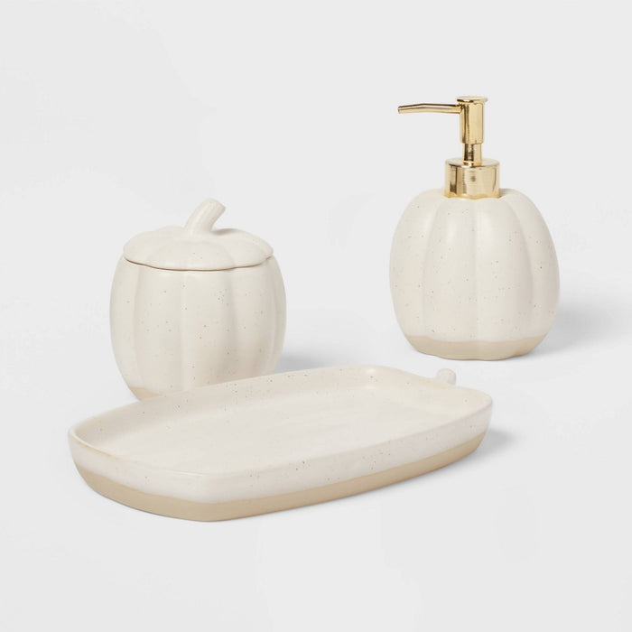 Pumpkin Bath Tray Tan - Threshold