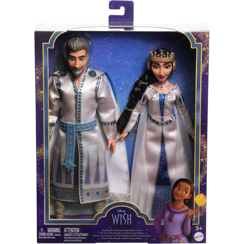 Disney Wish King Magnifico & Queen Amaya of Rosas Dolls 2-Pack