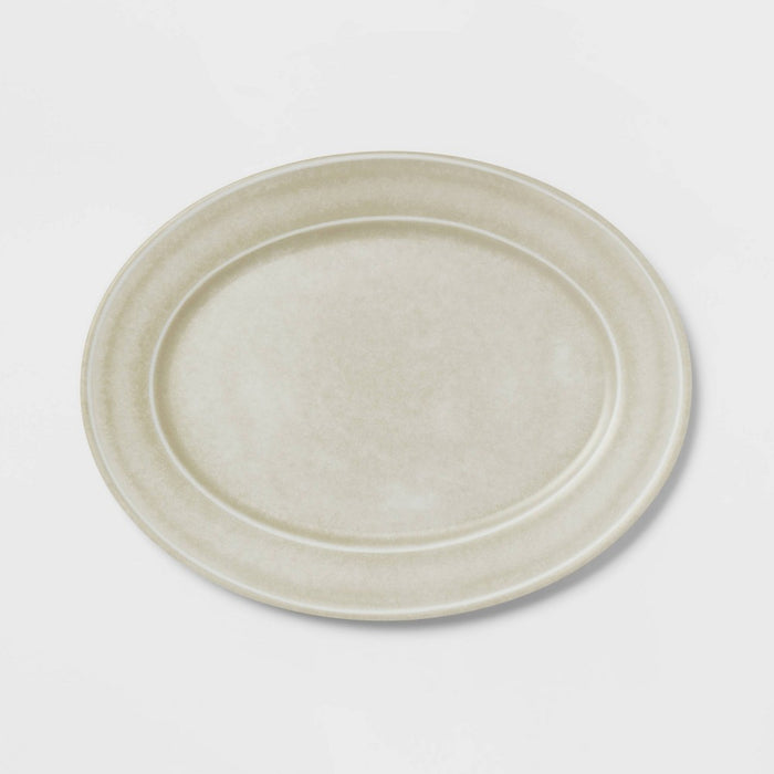 17" x 13" Melamine Lancashire Serving Platter White - Threshold