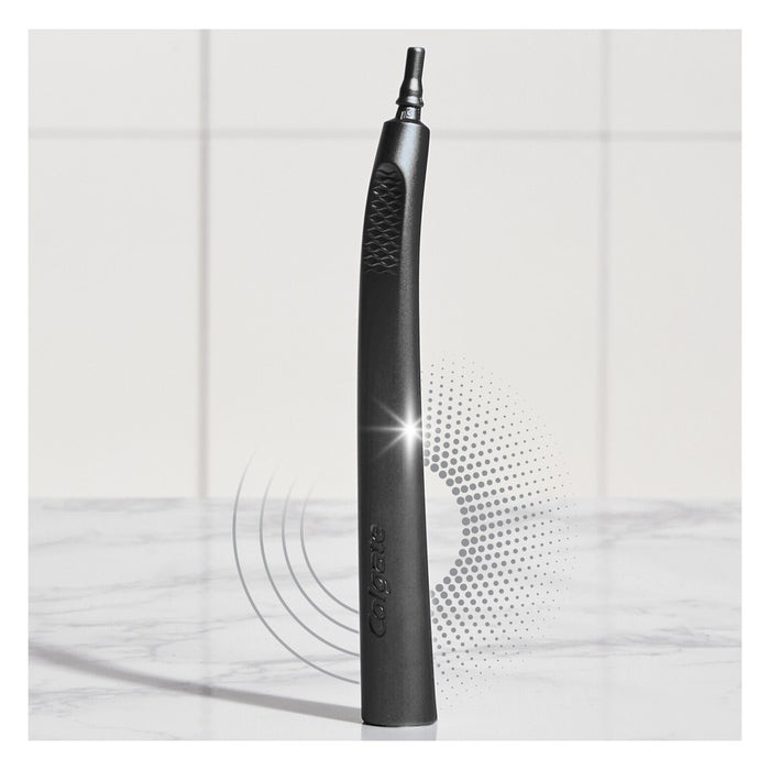 Colgate Charcoal Floss Tip Toothbrush with Metal Handle and 2 Replaceable Brush Heads - Extra Soft - Black