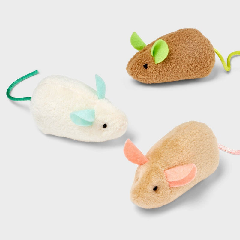 Mouse Cat Toy Set - 3pk - Boots & Barkley