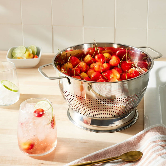 3qt Stainless Steel Colander Silver - Figmint