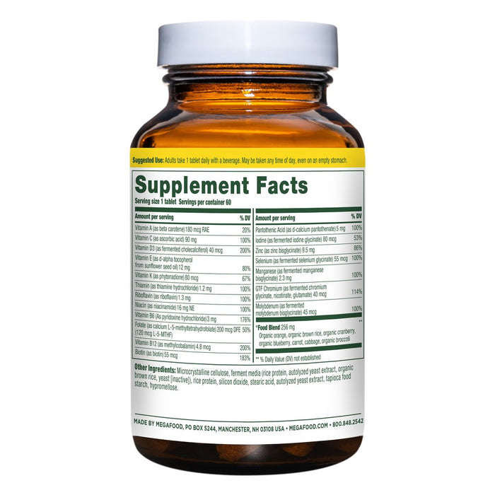 MegaFood Womens Multivitamin over 50, Vegetarian Tablets- 60ct *EXP 05/2026*