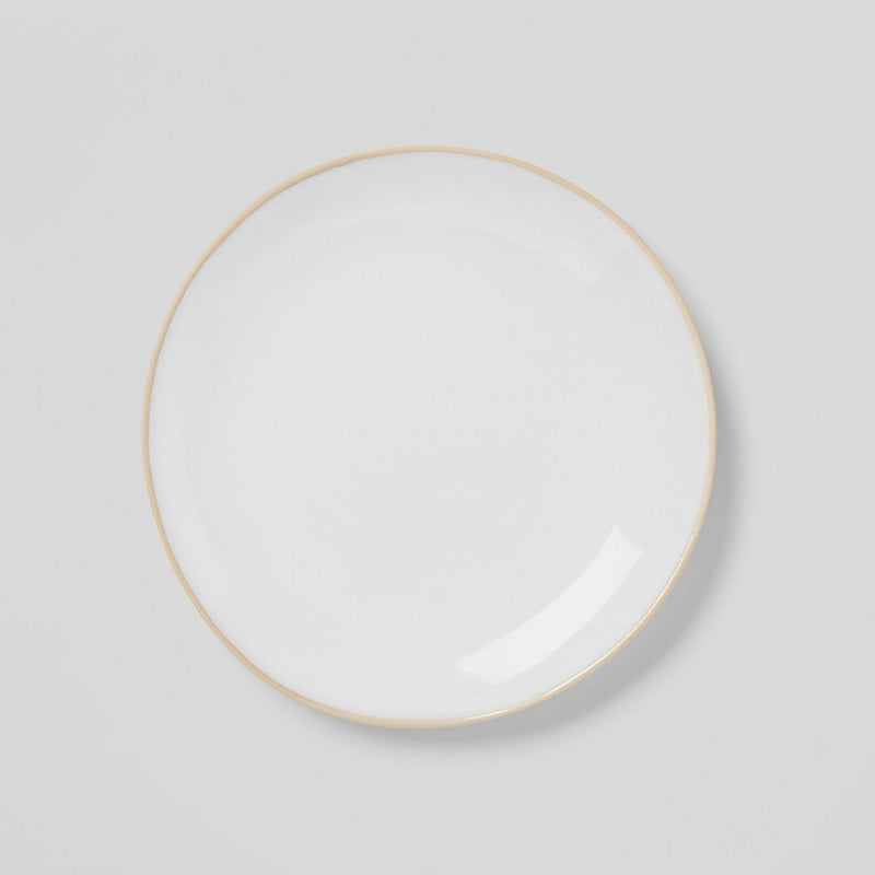8" Stoneware Wetherfield Salad Plate White - Threshold