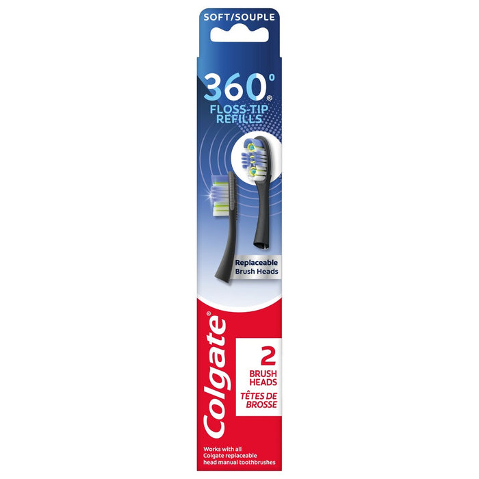 Colgate Keep Manual Toothbrush - Deep Clean Replaceable Brush Head Refills - - Soft - 2ct