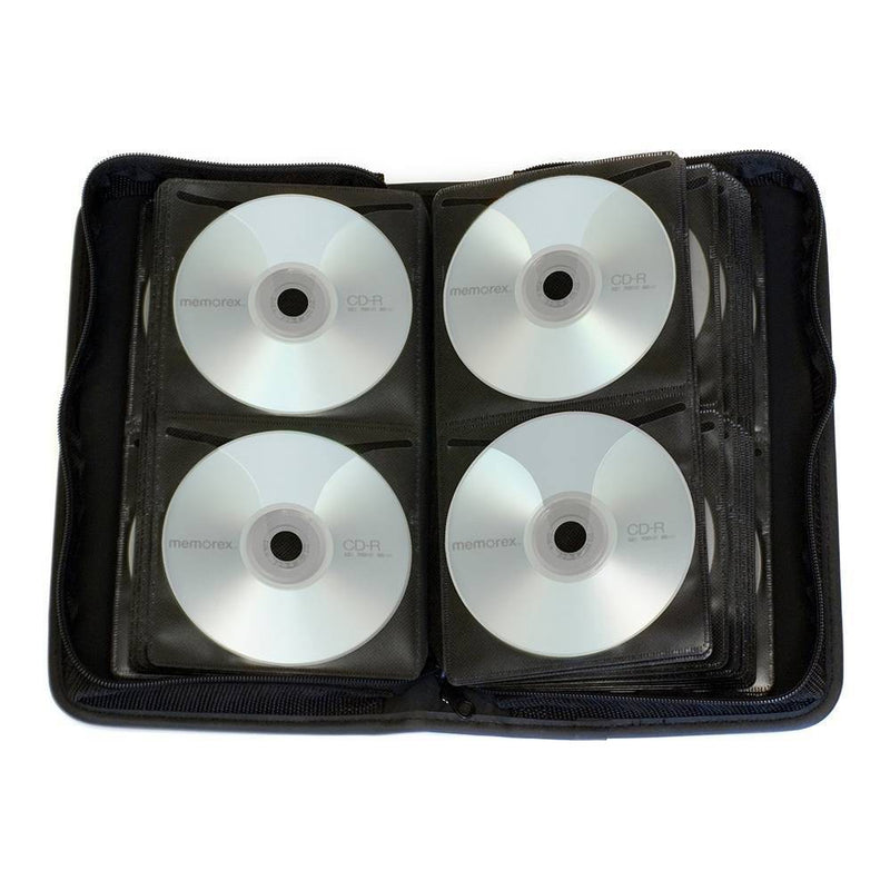 Memorex CD/DVD TravelCase Faux Leather Wallet 64ct