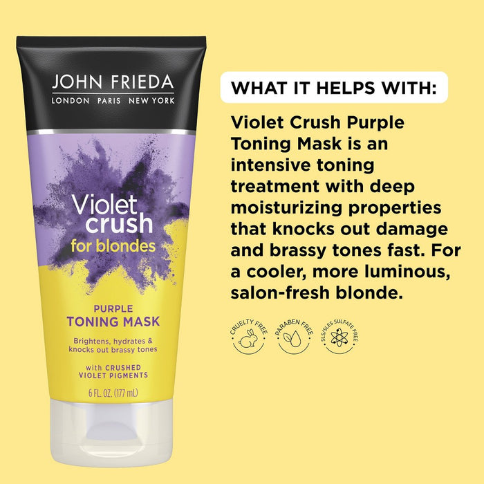 John Frieda Violet Crush for Blondes Toning Mask - 6 fl oz