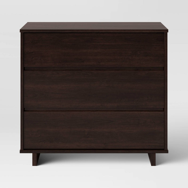 Modern 3 Drawer Dresser Espresso - Room Essentials (LOCAL PICKUP ONLY)