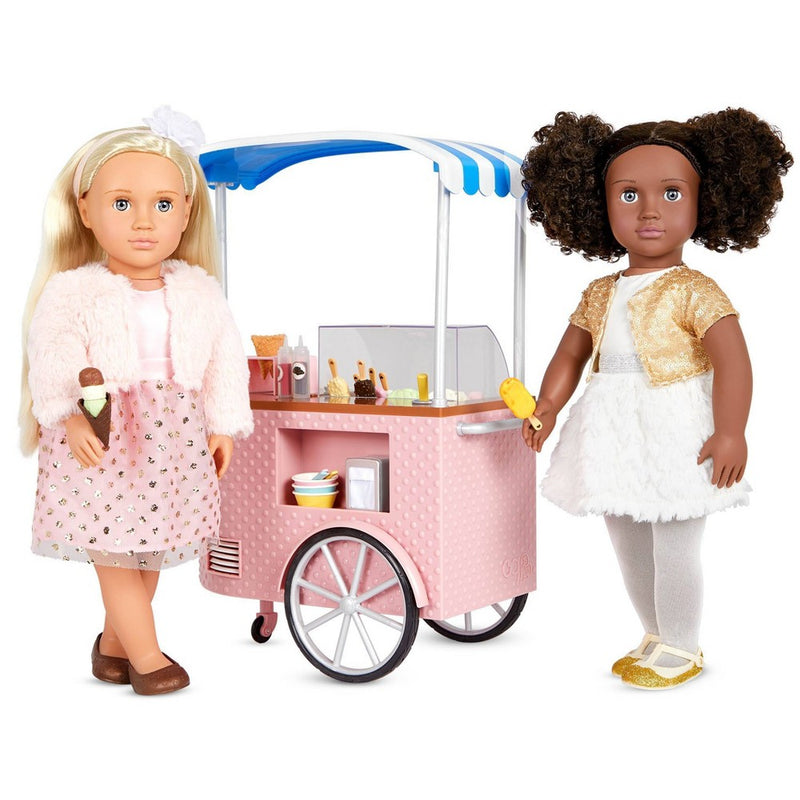 Our Generation Two Scoops Ice Cream Cart Accessory Set for 18" Dolls
