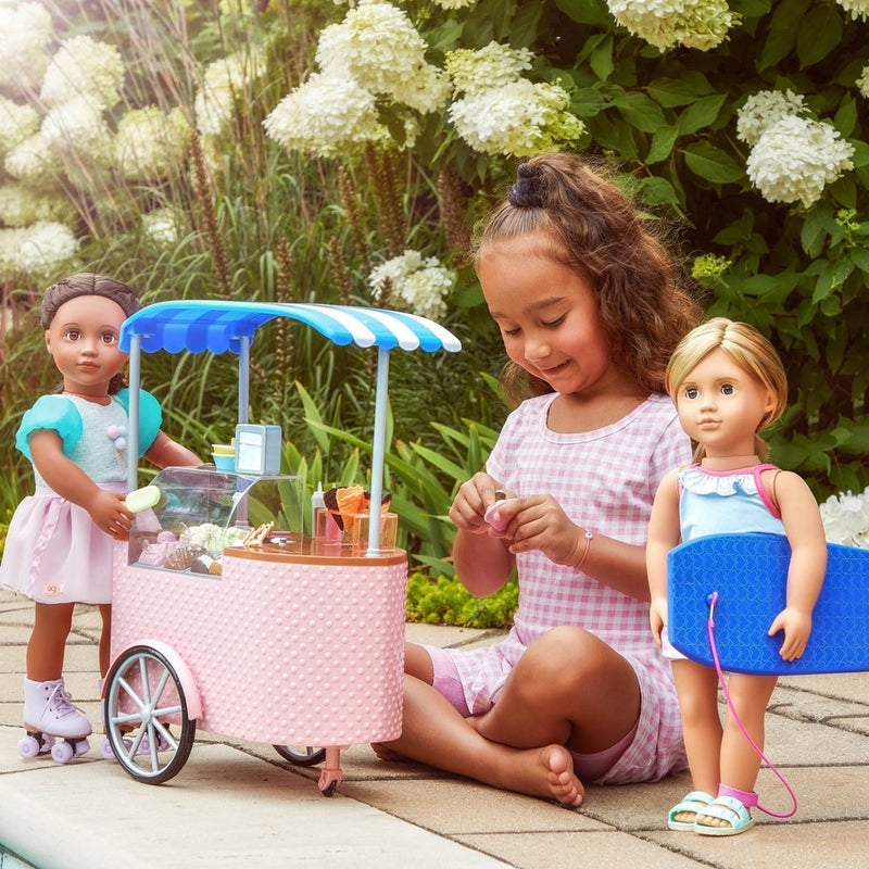 Our Generation Two Scoops Ice Cream Cart Accessory Set for 18" Dolls