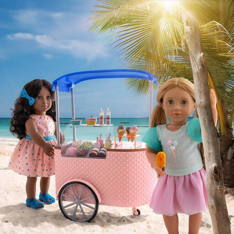 Our Generation Two Scoops Ice Cream Cart Accessory Set for 18" Dolls