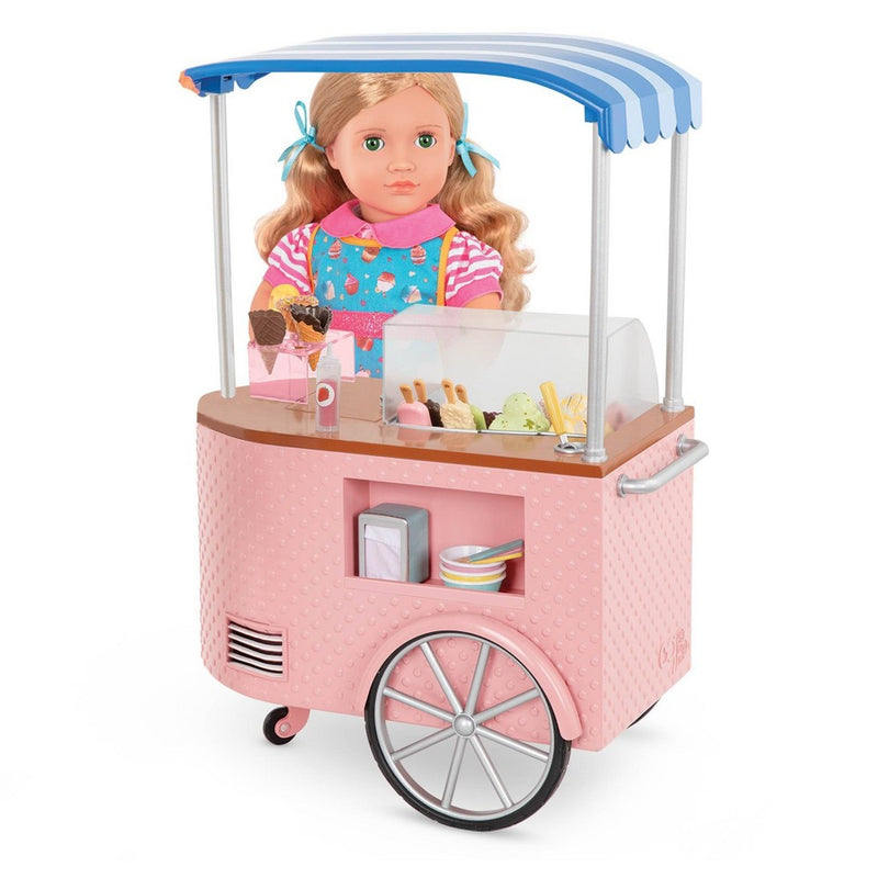 Our Generation Two Scoops Ice Cream Cart Accessory Set for 18" Dolls