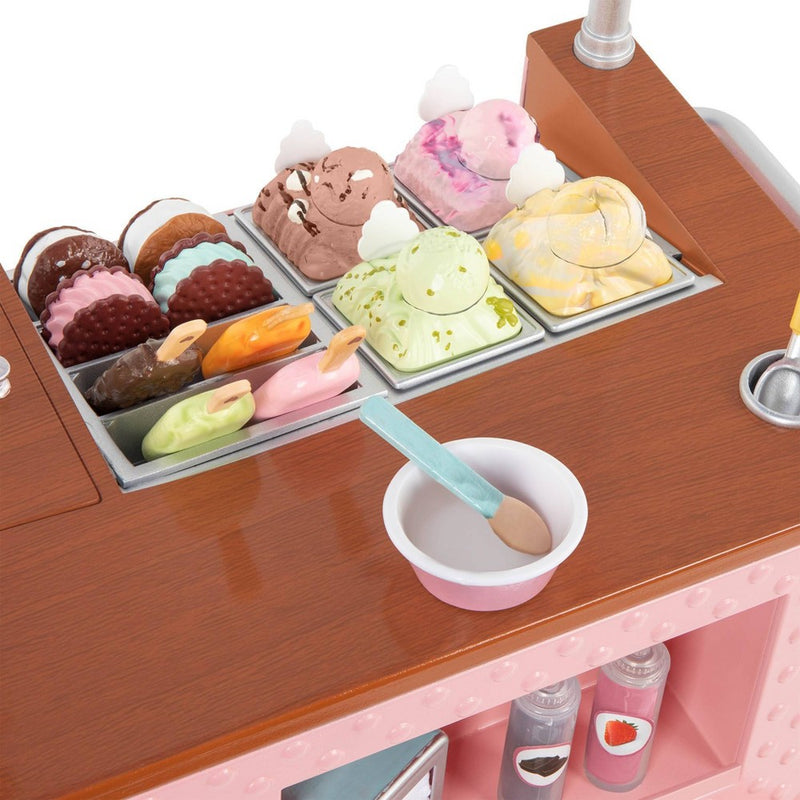 Our Generation Two Scoops Ice Cream Cart Accessory Set for 18" Dolls