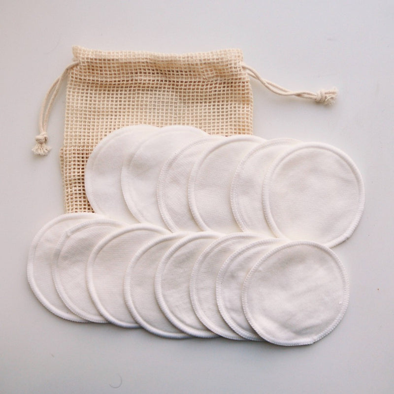 Mei Apothecary Reusable Soft Facial Rounds with Machine Washable Bag - 14ct