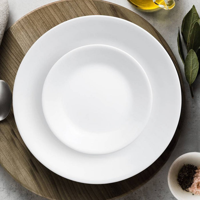 Corelle 16pc Vitrelle Livingware Dinnerware Set Frost White