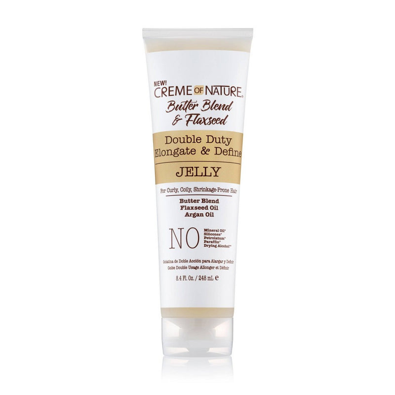 Creme of Nature Butter Blend & Flaxseed Elongate & Define Jelly Hair Gel - 8.4 fl oz