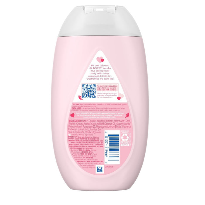 Johnson's Moisturizing Mild Pink Baby Body Lotion, Coconut Oil for Delicate Skin, Hypoallergenic - 13.6 fl oz