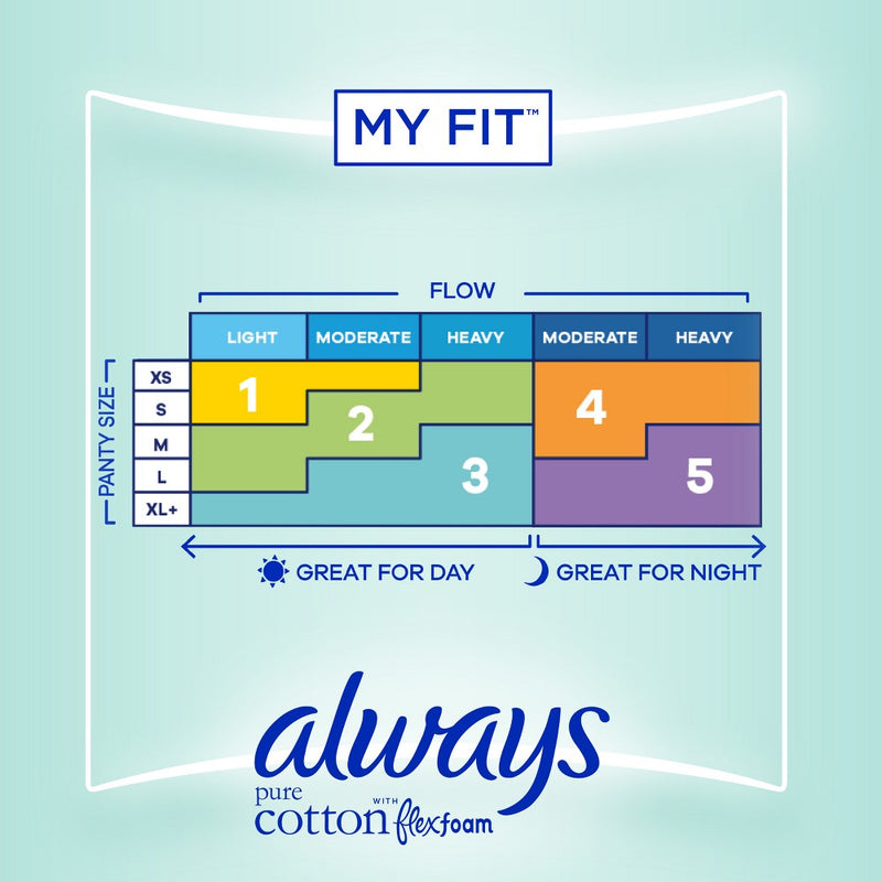 Always Pure Cotton Extra Heavy Flow Maxi Pads - Size 3 - 22ct
