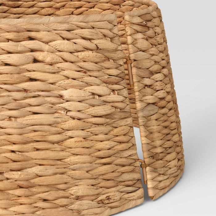26" Woven Water Hyacinth Christmas Tree Collar Natural - Wondershop