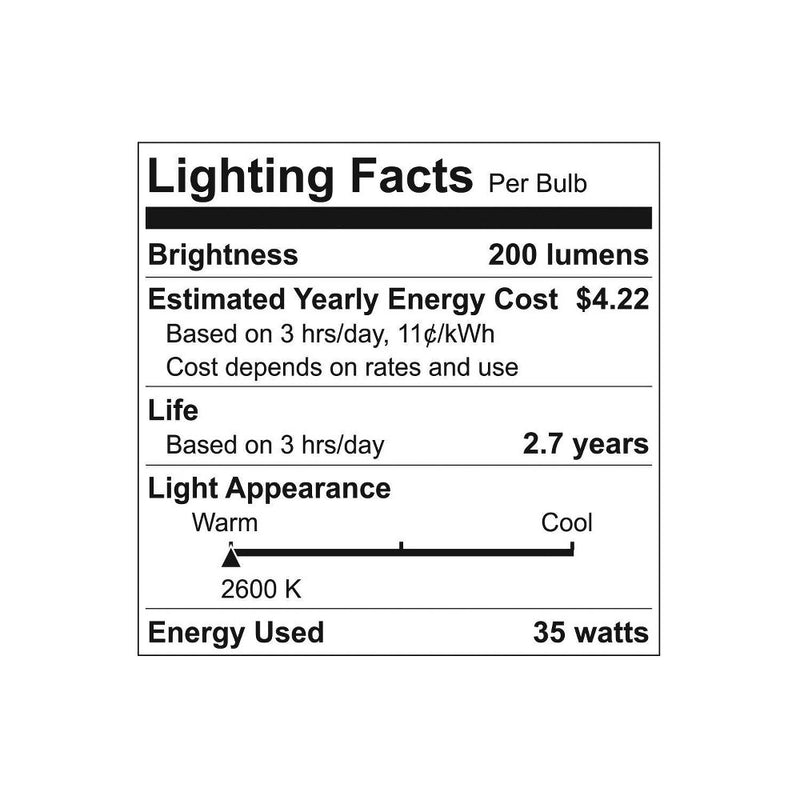 GE 35w 3pk GU10 Halogen Light Bulb White