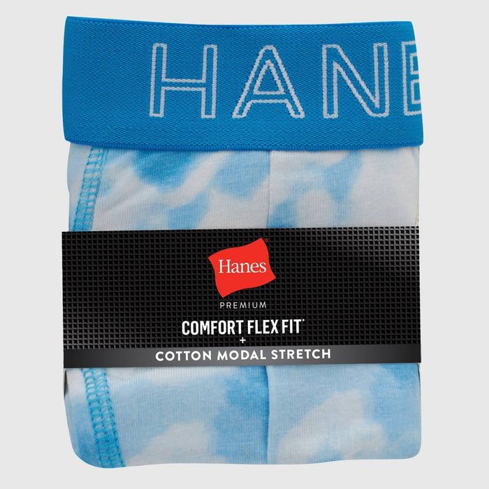 Hanes Originals Premium Men's Cotton Modal Stretch Comfort Flex Fit Trunks - Blue M