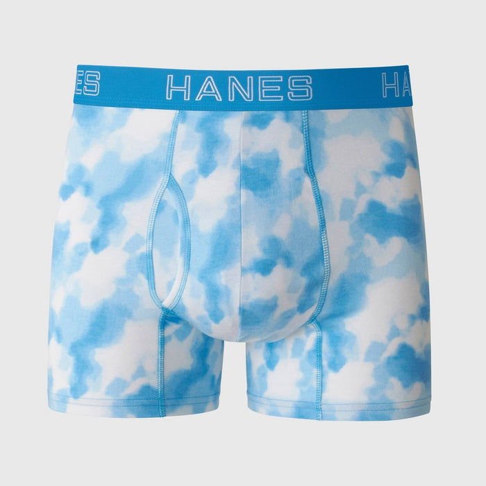 Hanes Originals Premium Men's Cotton Modal Stretch Comfort Flex Fit Trunks - Blue M