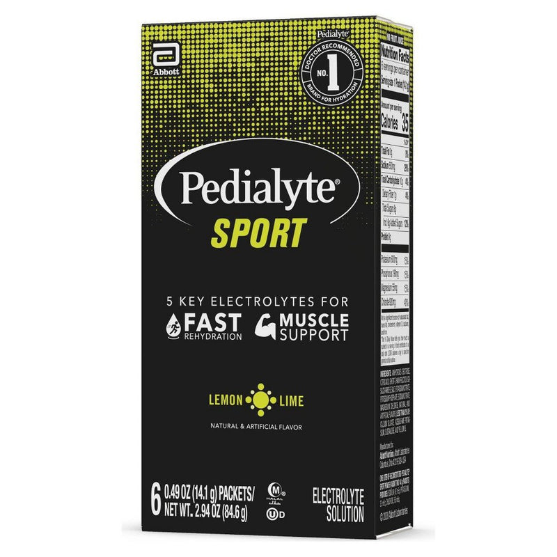 Pedialyte Sport Electrolyte Powder - Lemon Lime - 6ct/0.6oz