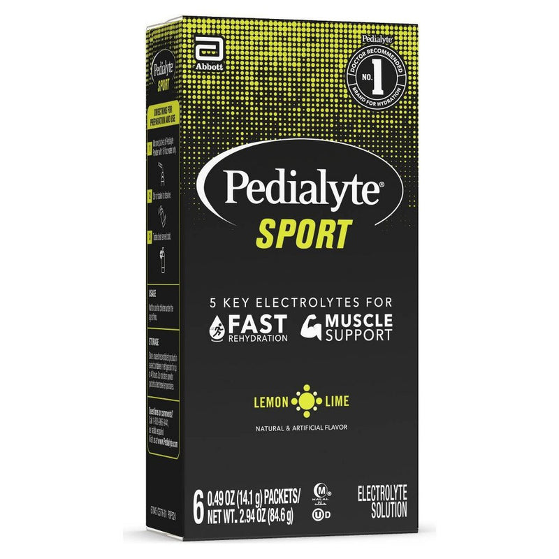 Pedialyte Sport Electrolyte Powder - Lemon Lime - 6ct/0.6oz
