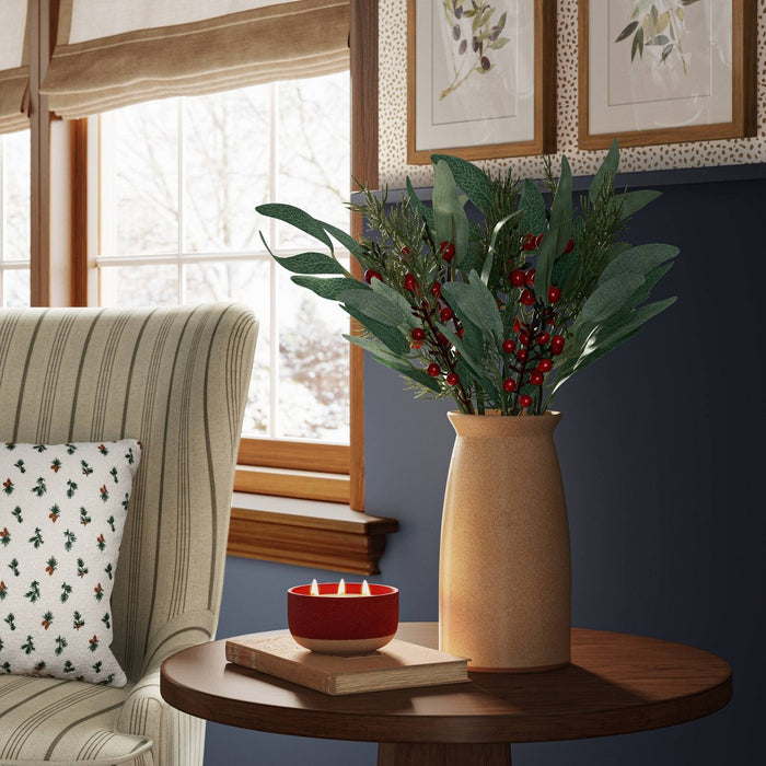 Mini Eucalyptus with Red Berry Stem Bundle - Threshold