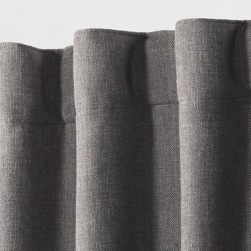 Aruba Curtain Panels 84"x50" Blackout Radiant Gray - Threshold