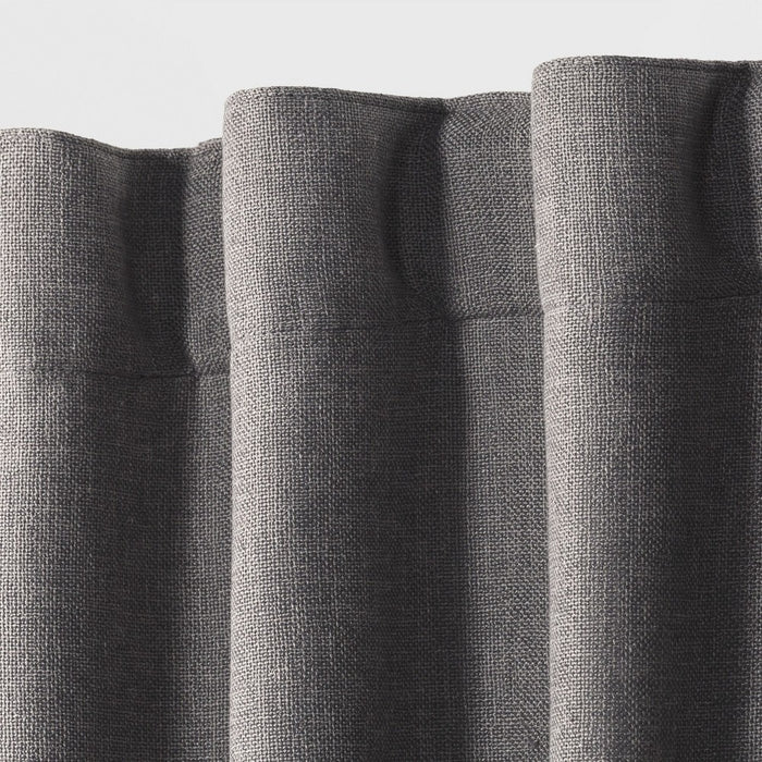 Aruba Curtain Panels 84"x50" Blackout Radiant Gray - Threshold
