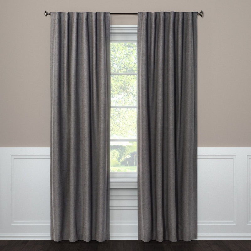 Aruba Curtain Panels 84"x50" Blackout Radiant Gray - Threshold