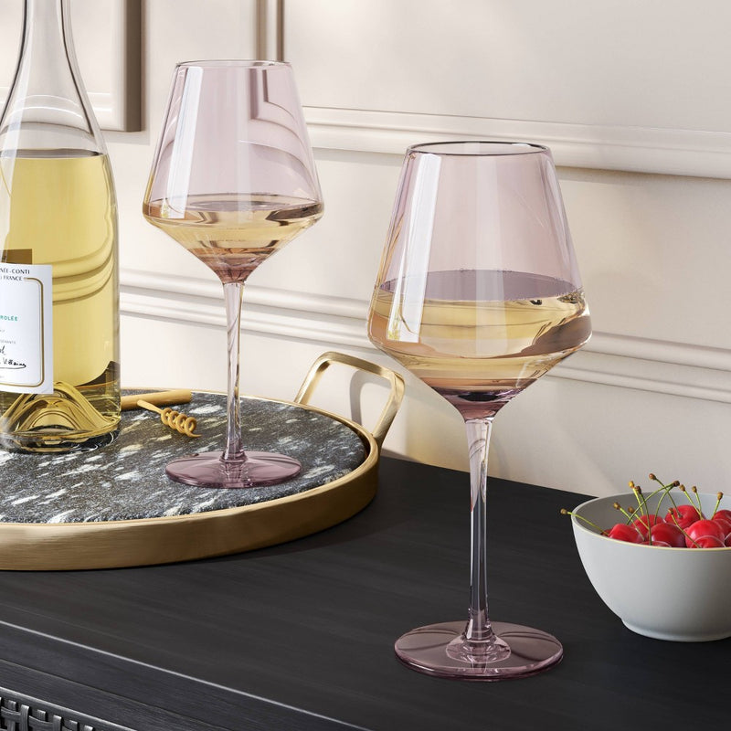 Stemmed Wine 19.6oz Glass Pink - Threshold