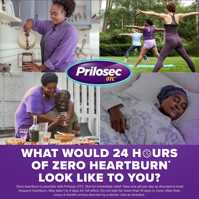 Prilosec OTC Omeprazole 20mg Delayed-Release Acid Reducer for Frequent Heartburn Tablets - 14ct