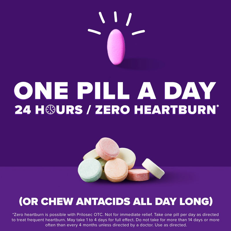 Prilosec OTC Omeprazole 20mg Delayed-Release Acid Reducer for Frequent Heartburn Tablets - 14ct